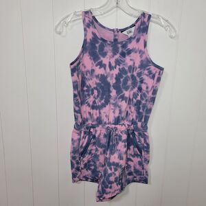 Athleta Girl On the Go Romper Size Medium 8/10 Sleeveless Pockets